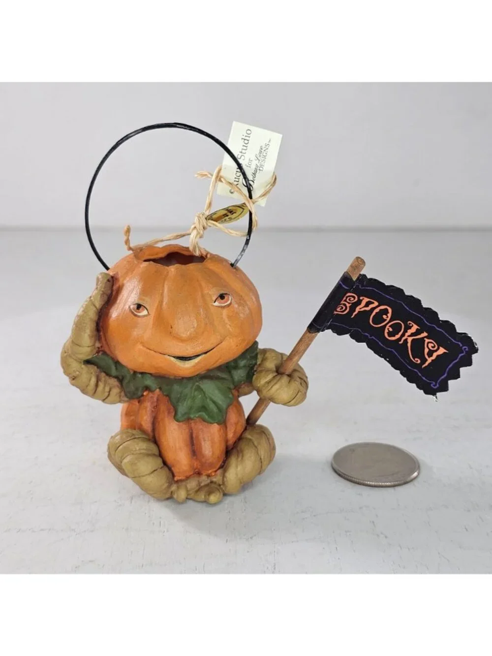 RARE Scott Smith Rucus Studio Spooky Pumpkin Bethany Lowe 08 Halloween Ornament